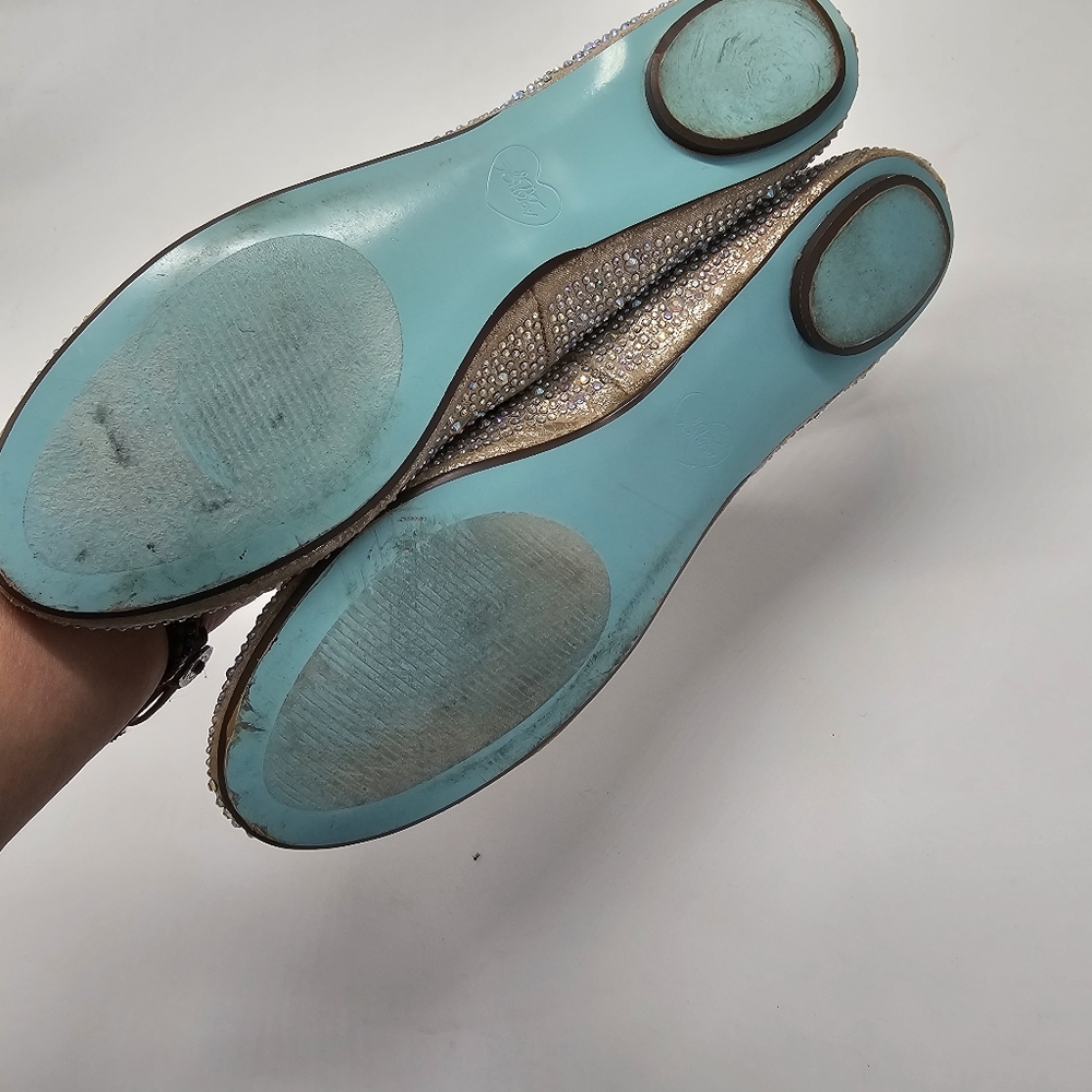 Betsey Johnso SB Joy Bling Weddin Prom Ballet Flats 6.5 - Picture 14 of 14